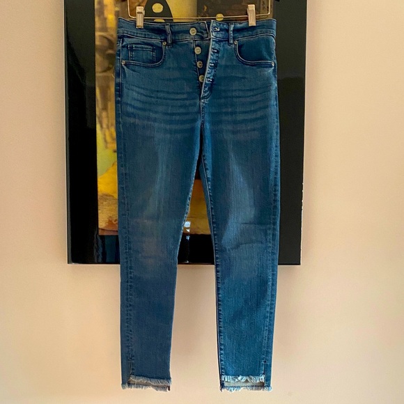 LOFT Dark Blue Ankle Jeans - Picture 1 of 8